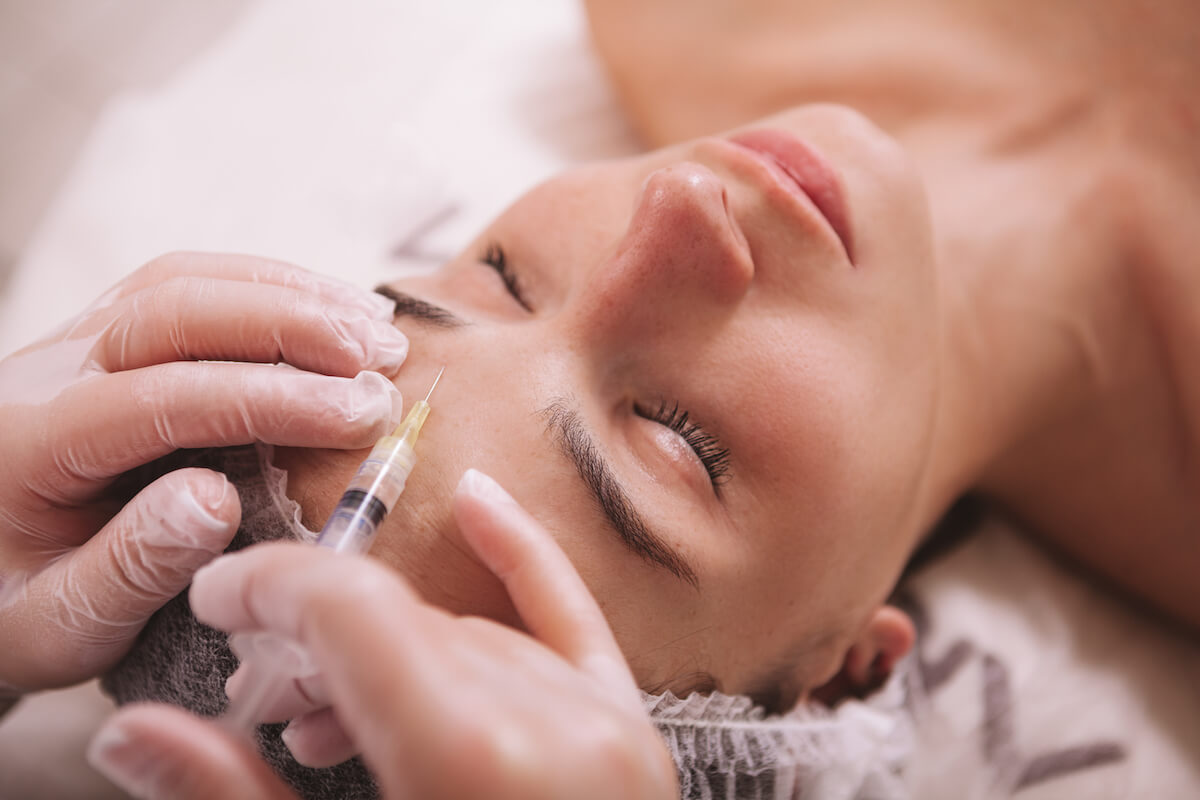 woman getting an injection