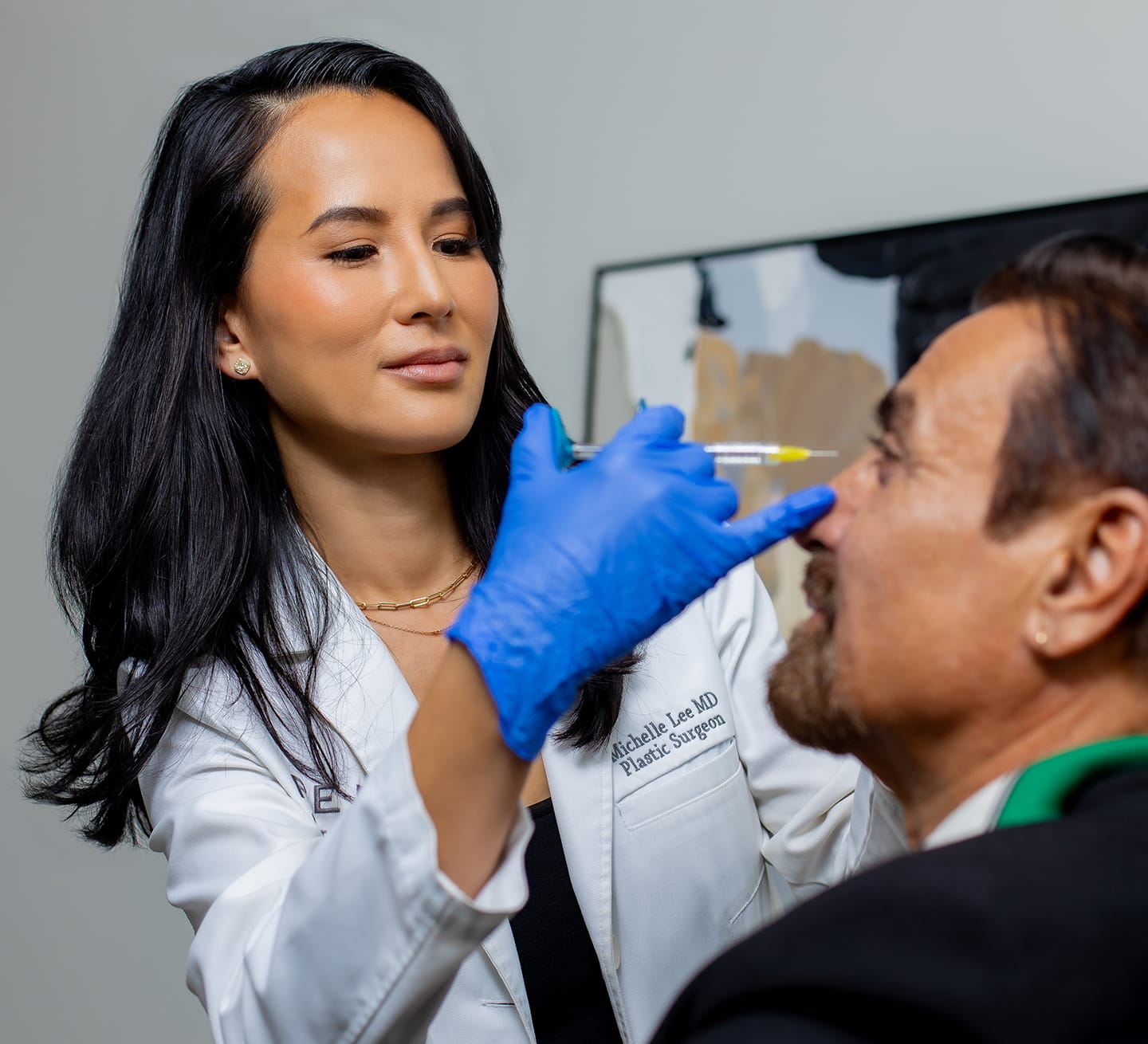 woman getting an injection