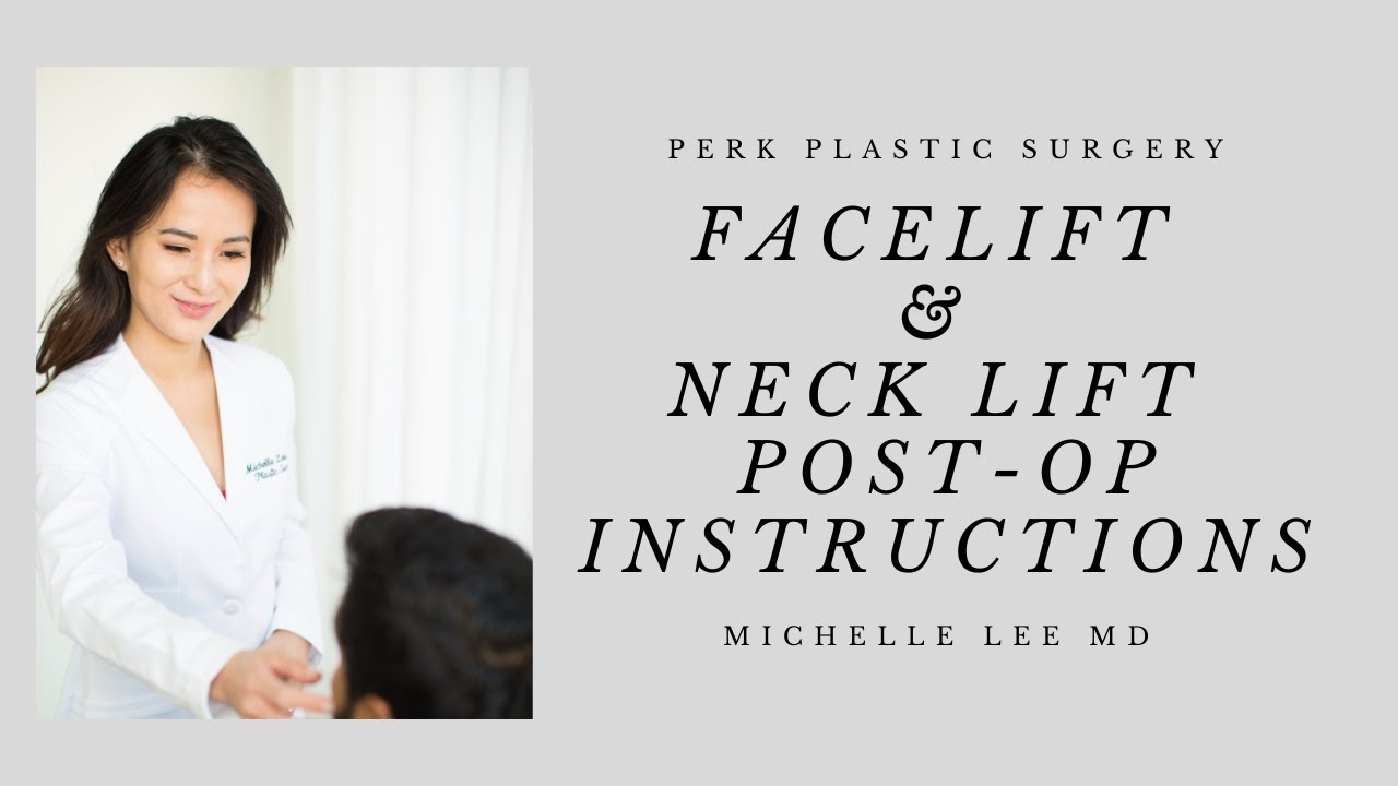 Facial Post-Surgery Instructions | PERK Plastic Surgery