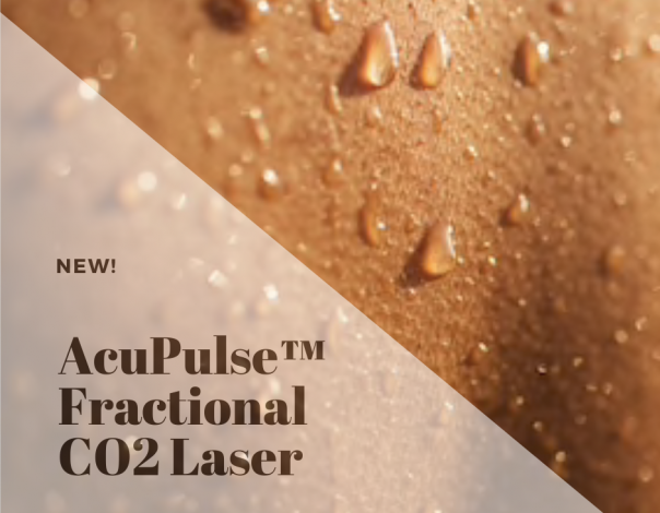 AcuPulse™ ad with water droplets going down skin