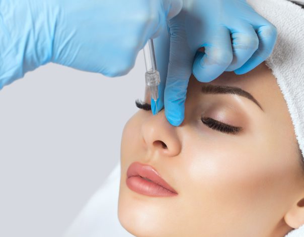 Woman getting filler in her nose